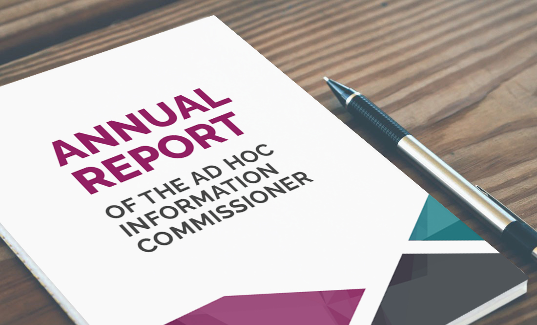 Cover of the Ad Hoc Information Commissioner's annual report