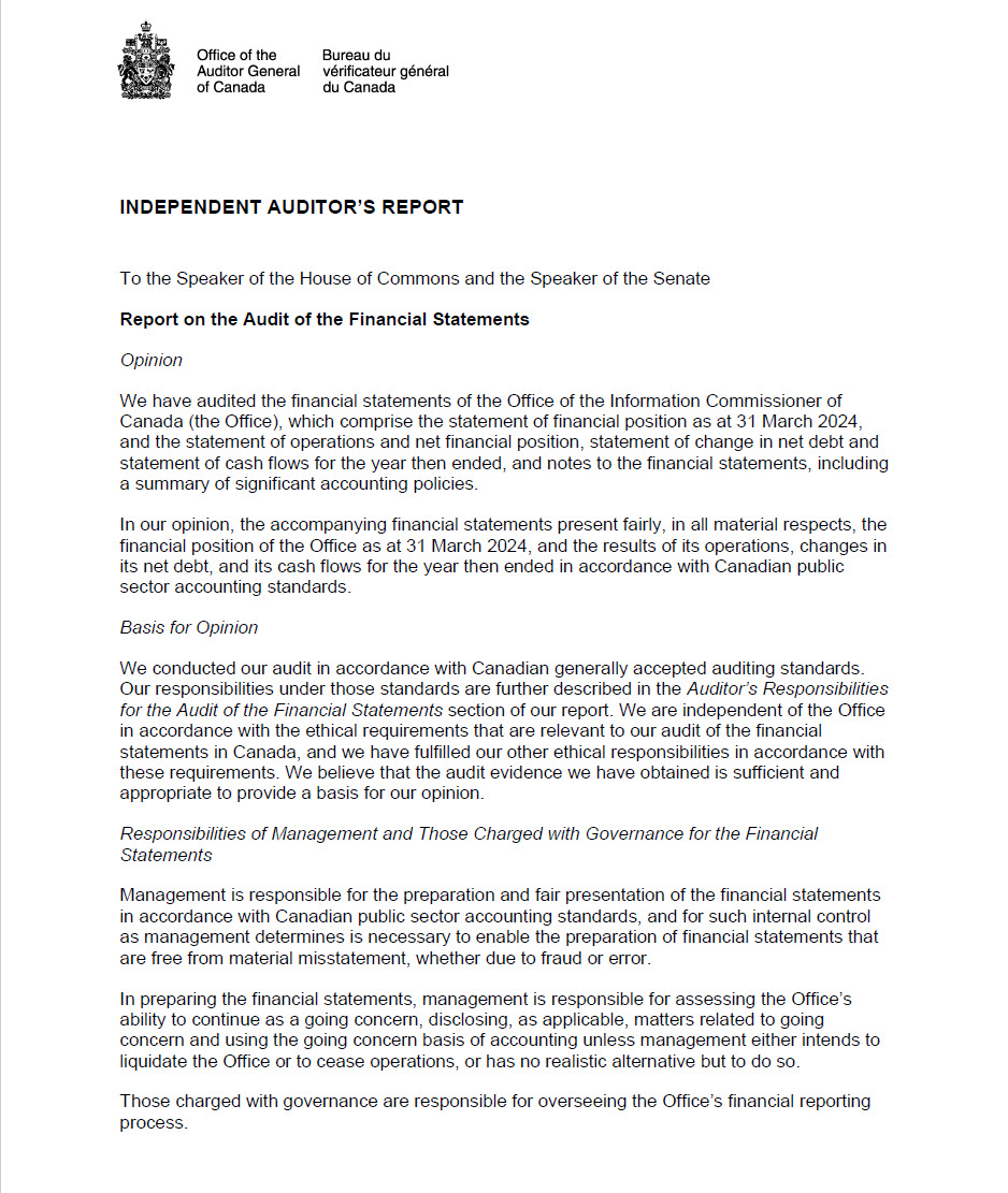 Independent Auditor Report Letter P1